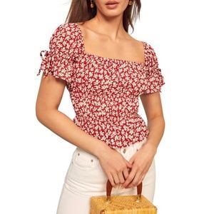 NWT Reformation Solis Ruffle Crop Top